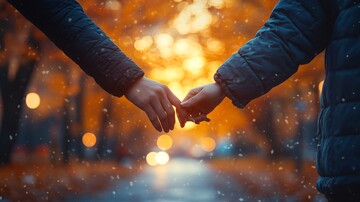 秋日下午牵手情侣3