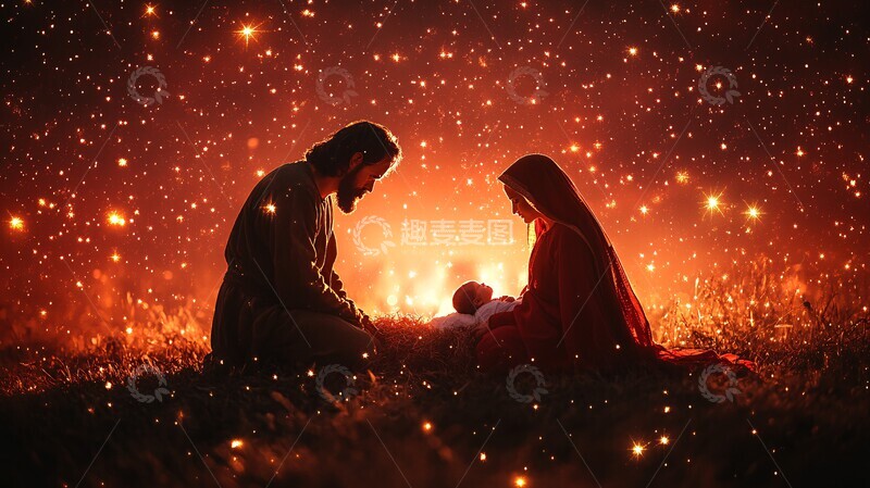 高清大图下载【趣麦麦图】耶稣降生场景