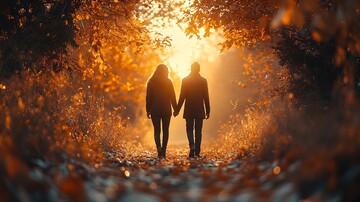 秋日下午牵手情侣2