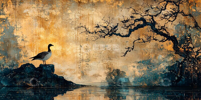 高清大图下载【趣麦麦图】雁飞檐下壁画时代细致1