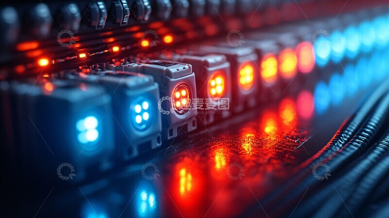 高清大图下载【趣麦麦图】服务器机房灯光2