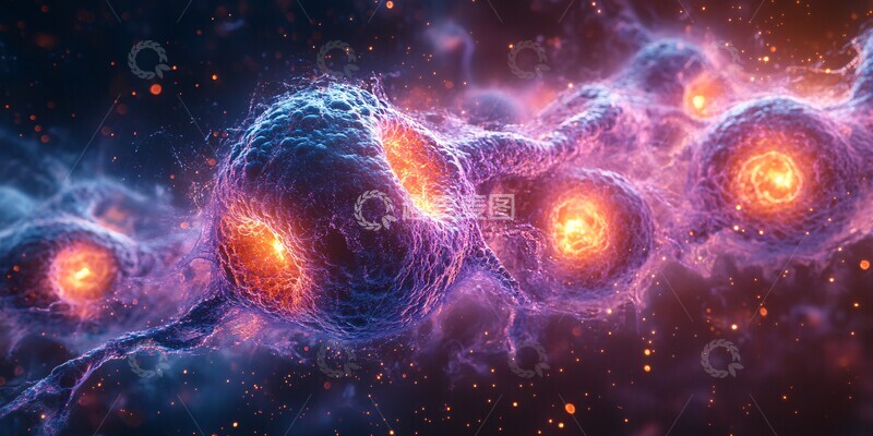 高清大图下载【趣麦麦图】人体细胞能量