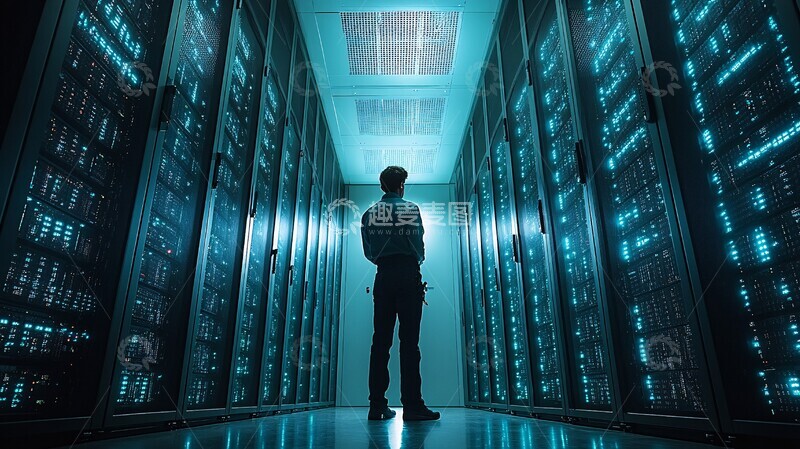 高清大图下载【趣麦麦图】数据工程师组装服务器