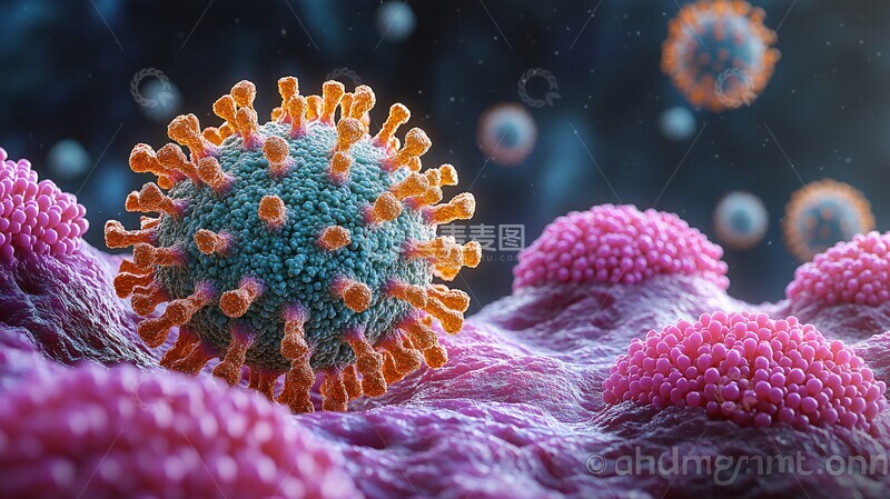 高清大图下载【趣麦麦图】病毒与细胞病毒细胞电脑2