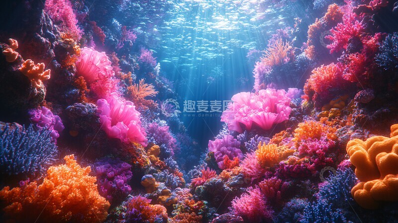 高清大图下载【趣麦麦图】外星珊瑚礁生物