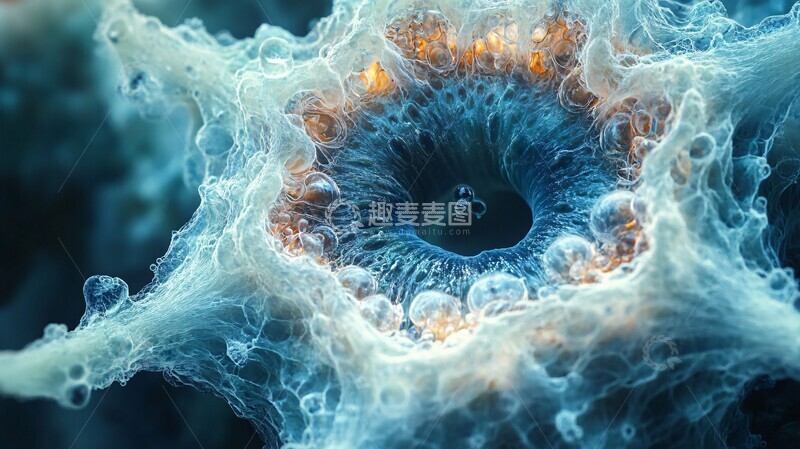 高清大图下载【趣麦麦图】蓝绿细胞膜细节1