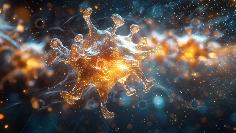 高清大图下载【趣麦麦图】抗体覆盖病毒表面