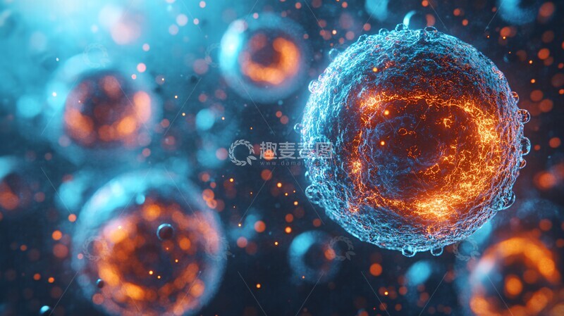 高清大图下载【趣麦麦图】细胞结构数字艺术2