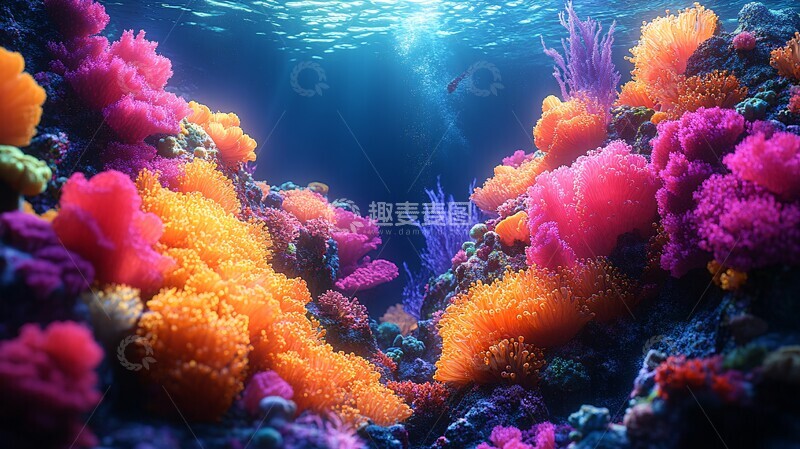 高清大图下载【趣麦麦图】外星珊瑚礁生物3