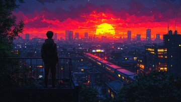 阳台夜色阳台夜色公寓3