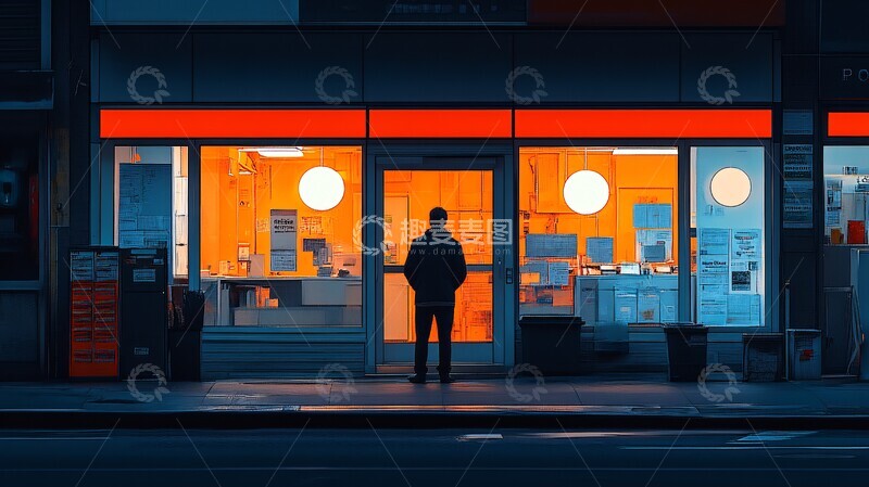 高清大图下载【趣麦麦图】关门后的办公室2