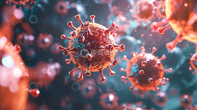 高清大图下载【趣麦麦图】免疫细胞对抗病毒2
