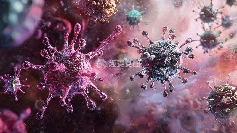 高清大图下载【趣麦麦图】免疫细胞对抗病毒
