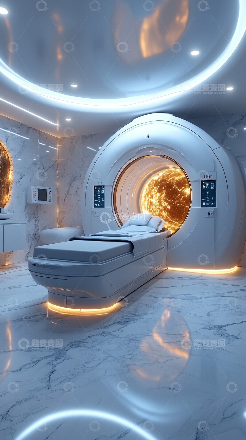 高清大图下载【趣麦麦图】白色房间扫描仪3