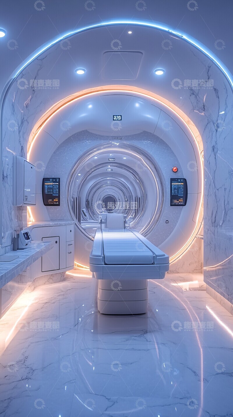 高清大图下载【趣麦麦图】白色房间扫描仪1