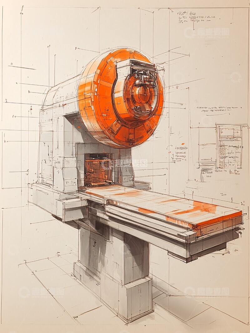 高清大图下载【趣麦麦图】放疗设备移动示意图
