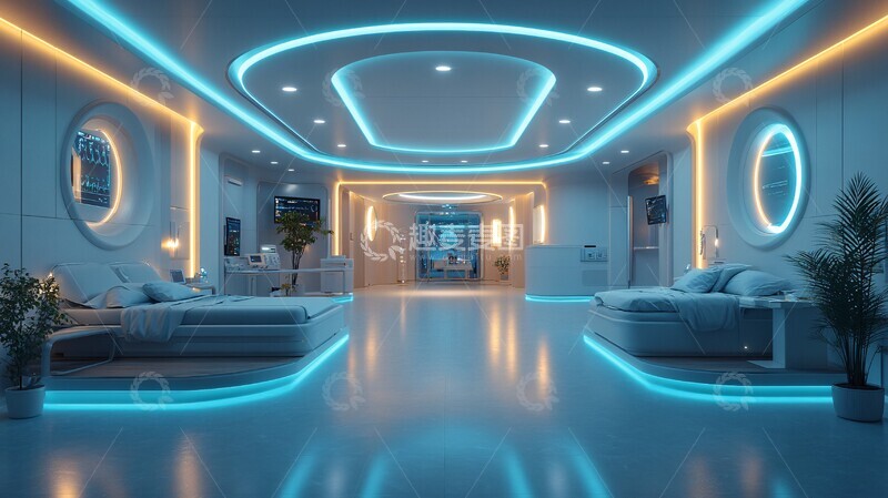 高清大图下载【趣麦麦图】圆形医院检查室2