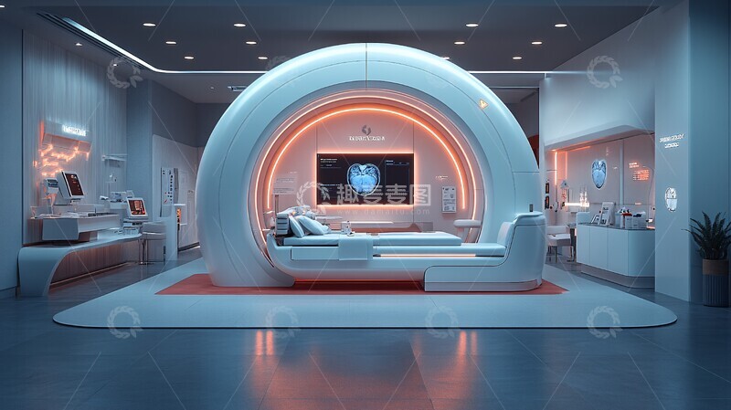 高清大图下载【趣麦麦图】白色红色医疗展台3