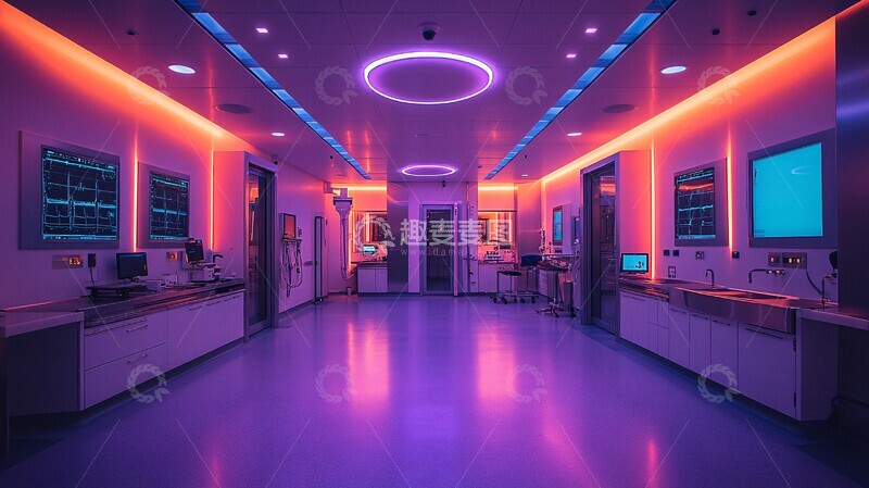 高清大图下载【趣麦麦图】手术室屏幕灯光2