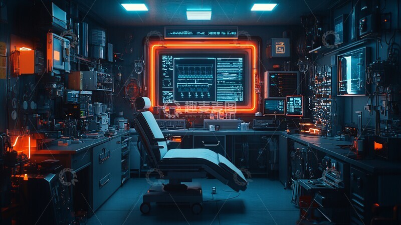 高清大图下载【趣麦麦图】医疗椅实验场景2