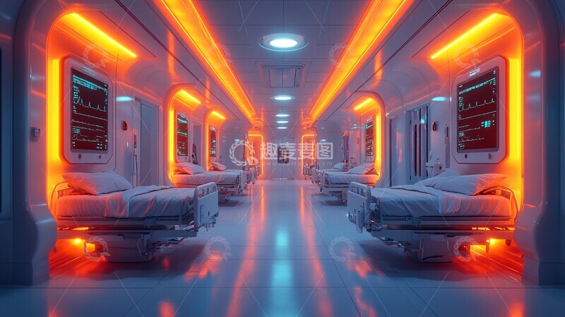 高清大图下载【趣麦麦图】未来医院走廊7