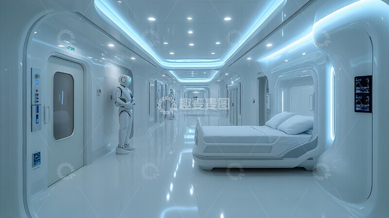 高清大图下载【趣麦麦图】机器人医院病房1