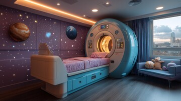 医疗扫描仪太空墙绘2