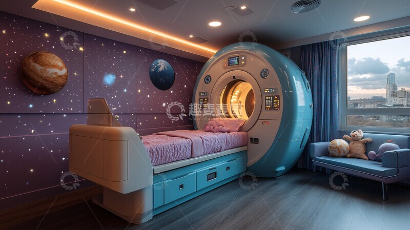 高清大图下载【趣麦麦图】医疗扫描仪太空墙绘2