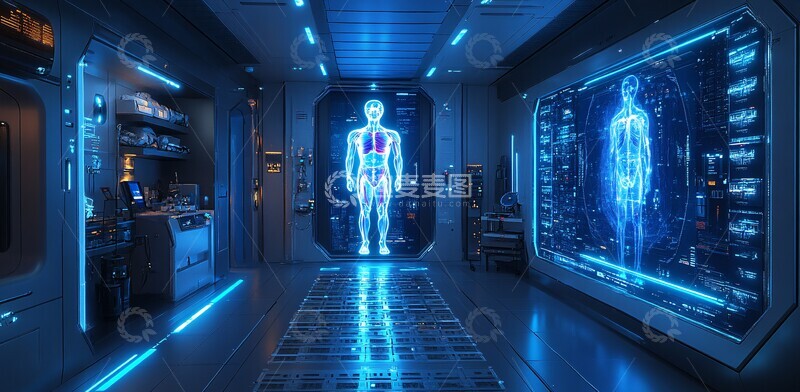 高清大图下载【趣麦麦图】人体全息与医疗设备1