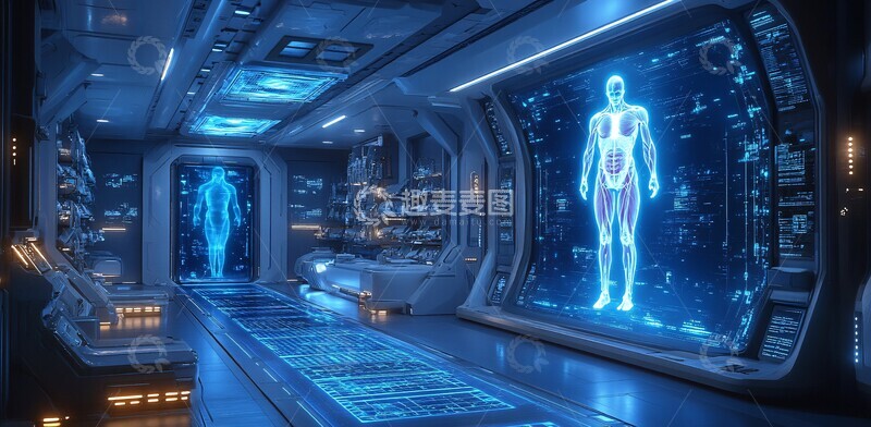 高清大图下载【趣麦麦图】人体全息与医疗设备