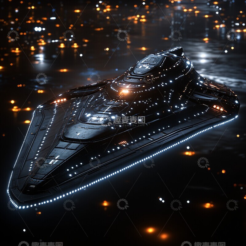 高清大图下载【趣麦麦图】太空船侧面轮廓1
