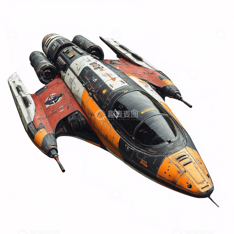 高清大图下载【趣麦麦图】飞船激光战损2