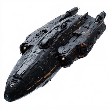黑色太空船侧面2