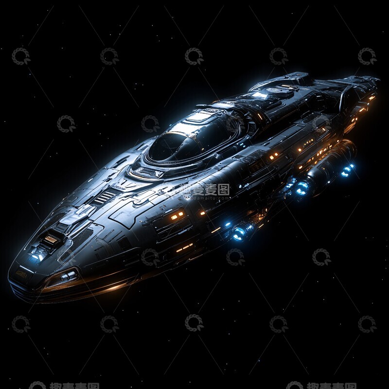 高清大图下载【趣麦麦图】太空船侧面轮廓