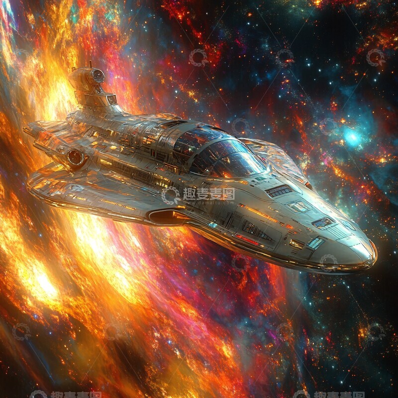 高清大图下载【趣麦麦图】星舰宇宙金属反射2