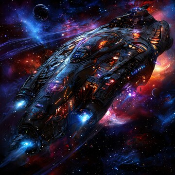 巨型星舰穿越星云2