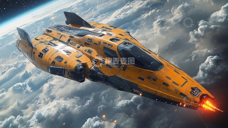 高清大图下载【趣麦麦图】外星飞船降落星球2