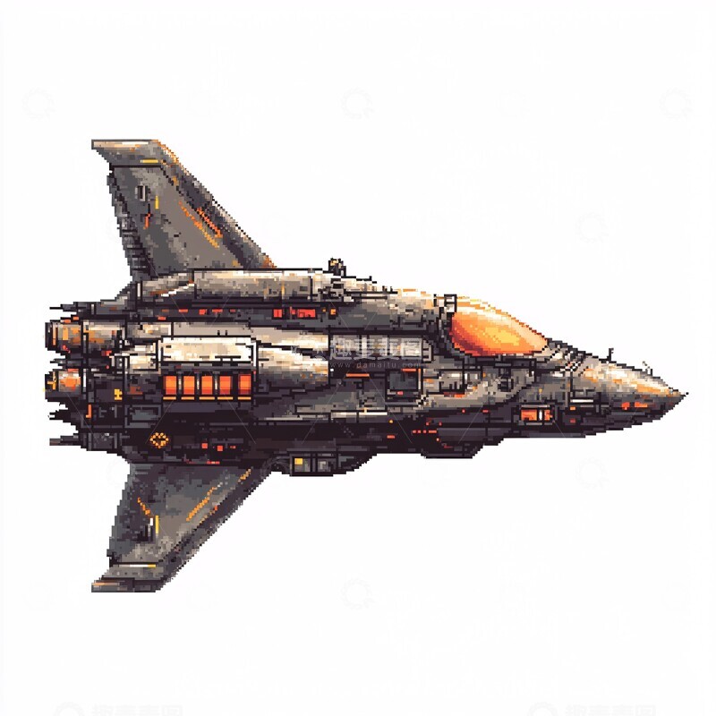 高清大图下载【趣麦麦图】红白机太空船