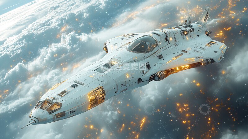 高清大图下载【趣麦麦图】星际飞船探索宇宙2