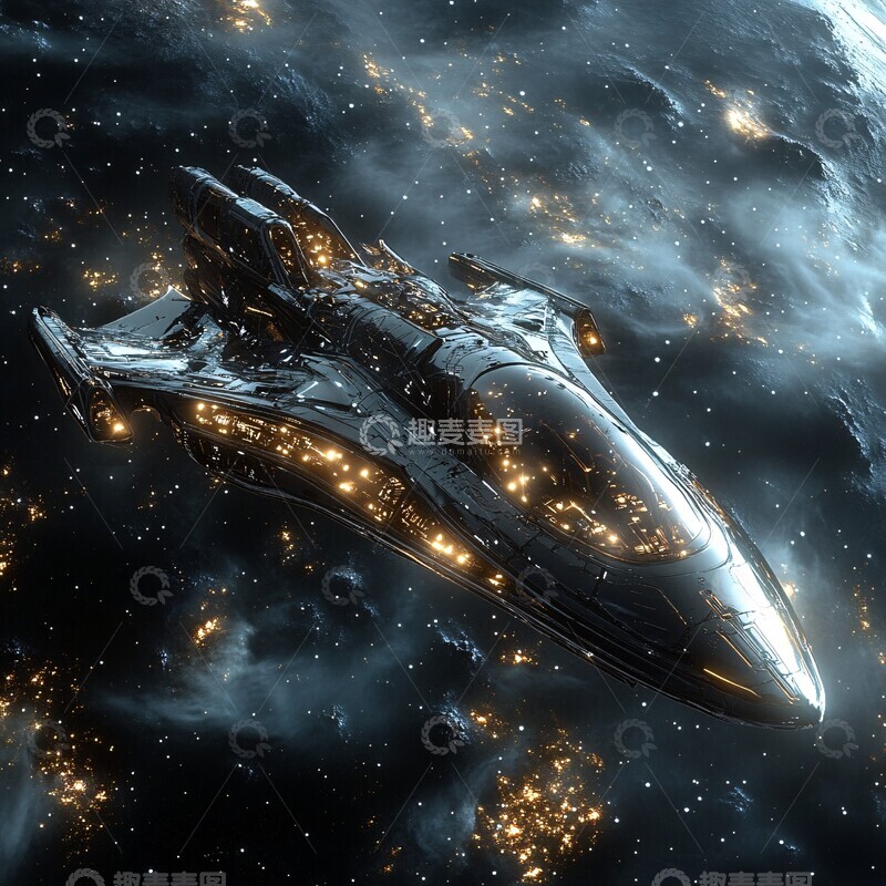 高清大图下载【趣麦麦图】星舰宇宙金属反射3