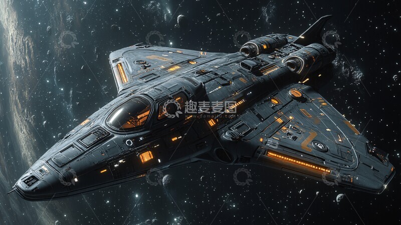 高清大图下载【趣麦麦图】太空船正面特写
