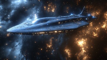 太空船穿越星空