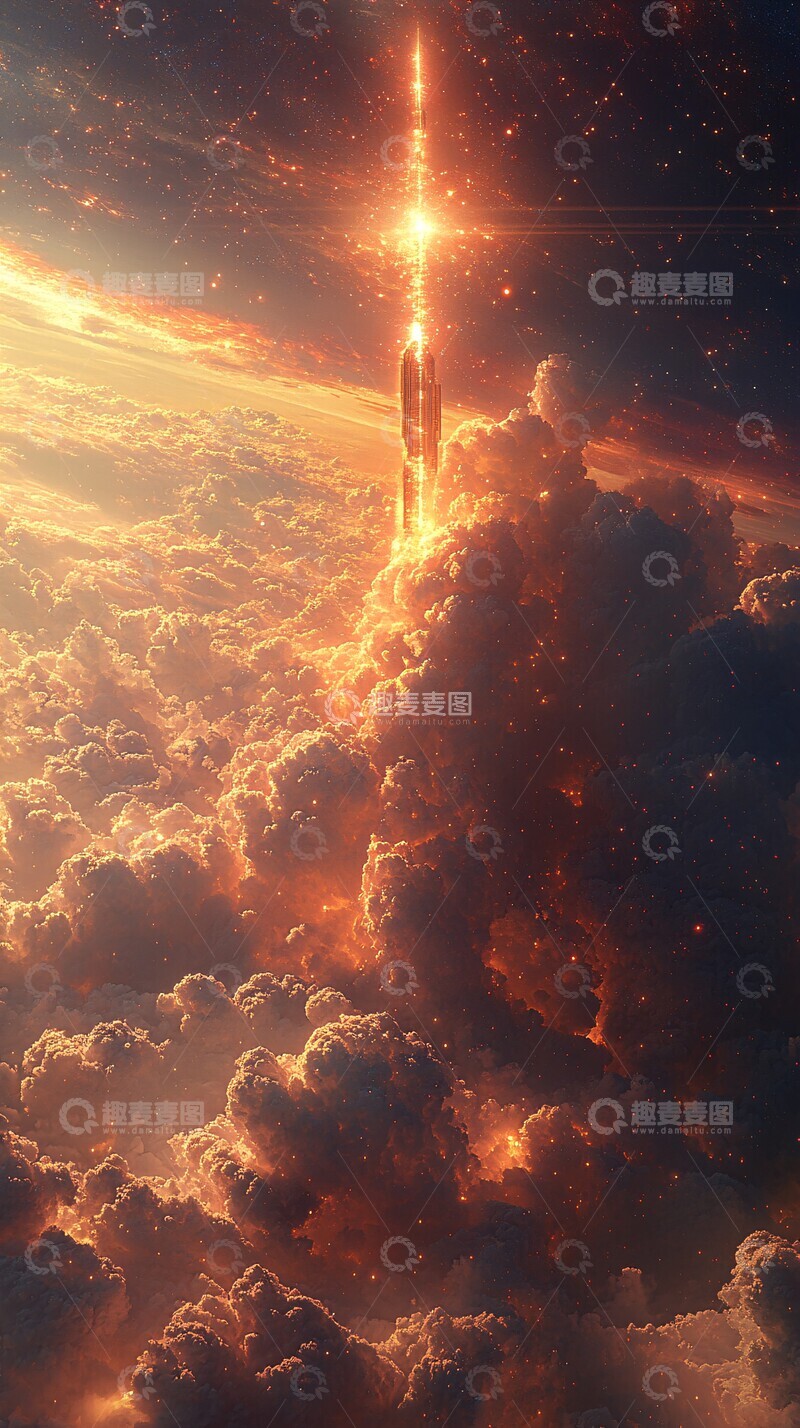 高清大图下载【趣麦麦图】星舰光影对决1