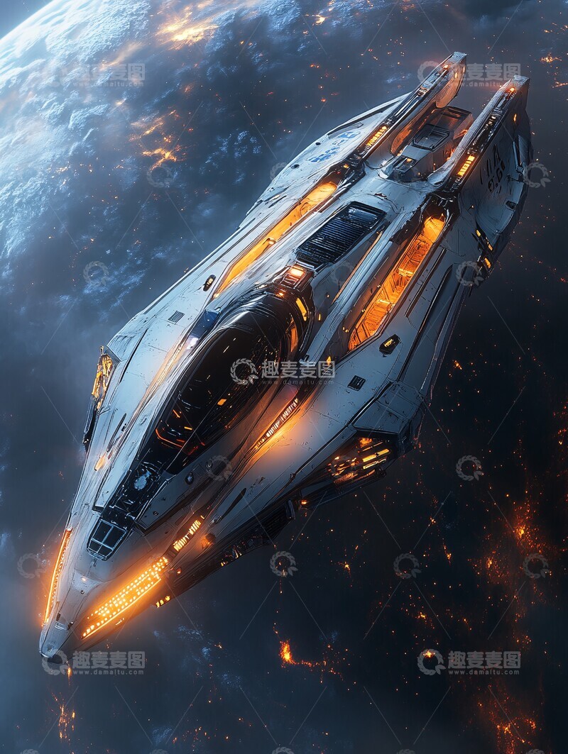 高清大图下载【趣麦麦图】未来航天器高动态摄影1
