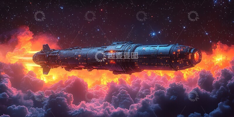 高清大图下载【趣麦麦图】星际飞船深空2