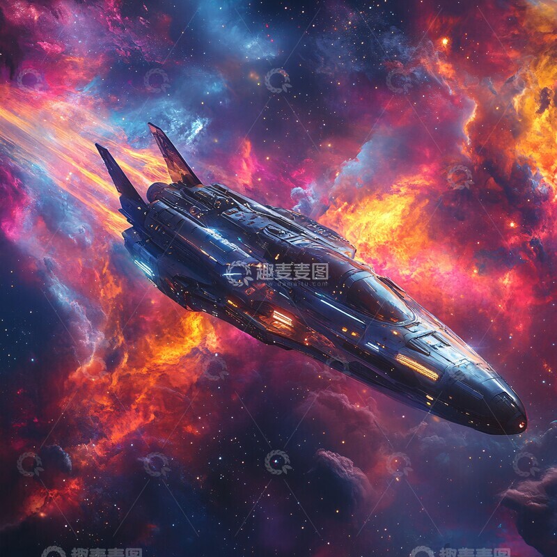 高清大图下载【趣麦麦图】漂流太空的孤独探索1