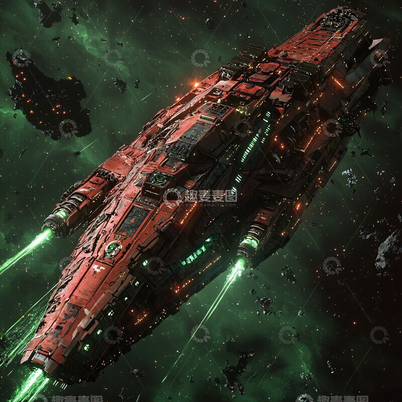 高清大图下载【趣麦麦图】克林战舰漂浮战场