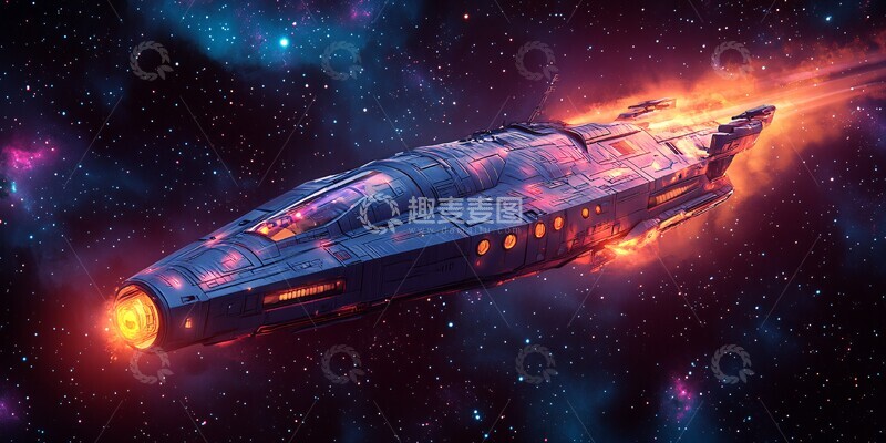 高清大图下载【趣麦麦图】星际飞船深空1