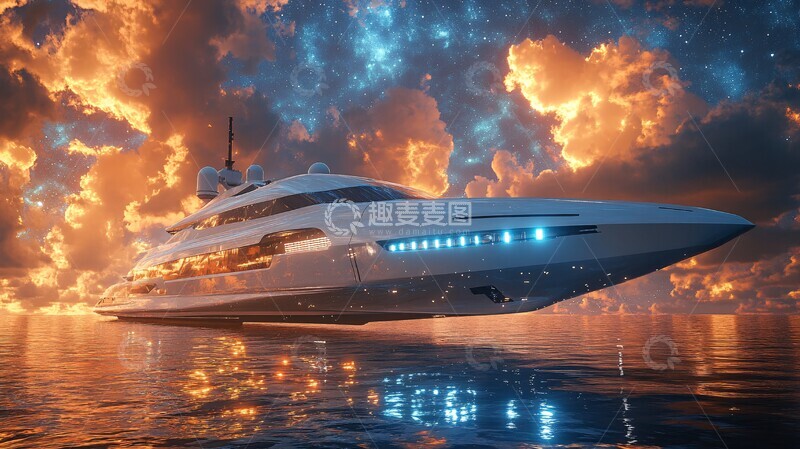 高清大图下载【趣麦麦图】太空豪华游艇