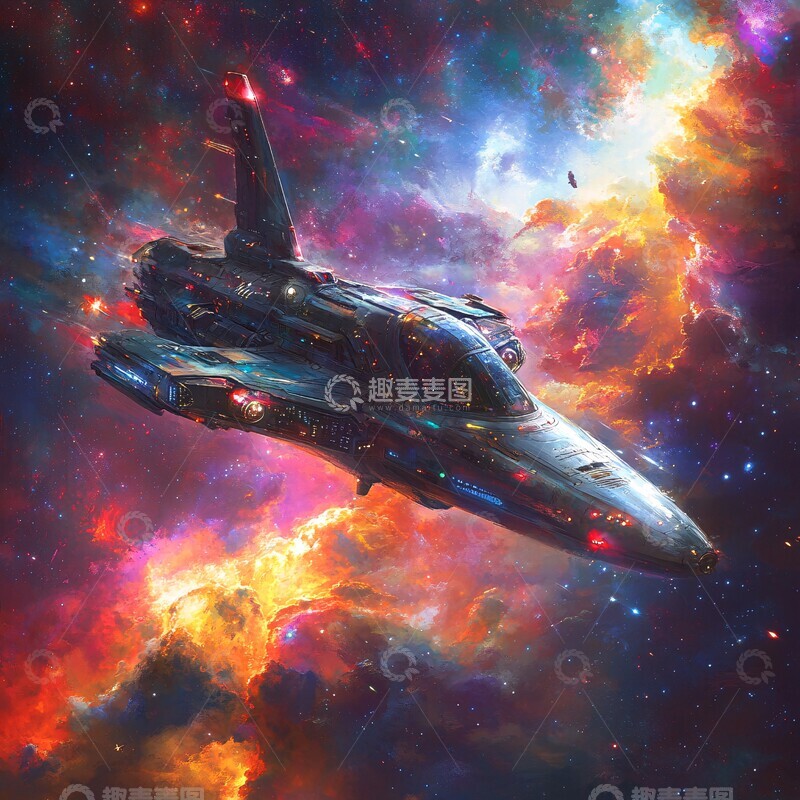 高清大图下载【趣麦麦图】漂流太空的孤独探索